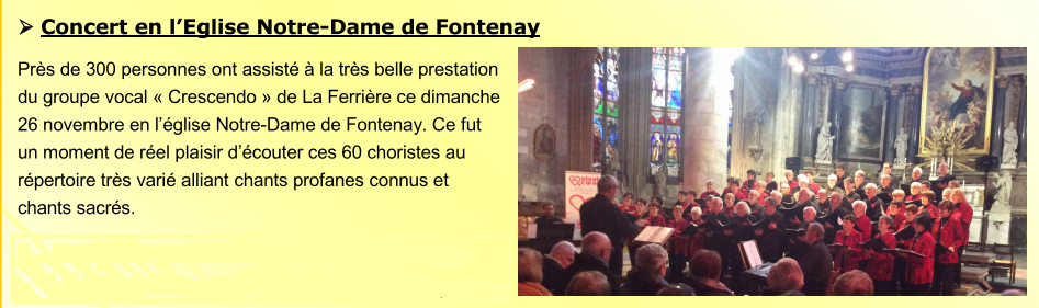 Concert en l'Église Notre-Dame de Fontenay