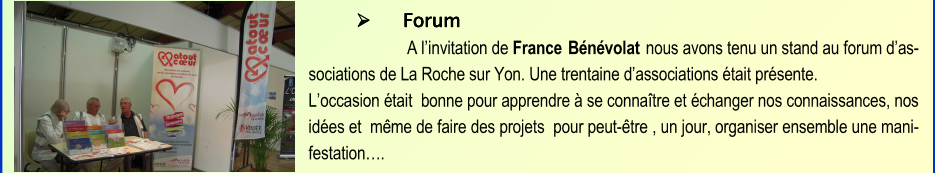 Forum à La Roche sur Yon