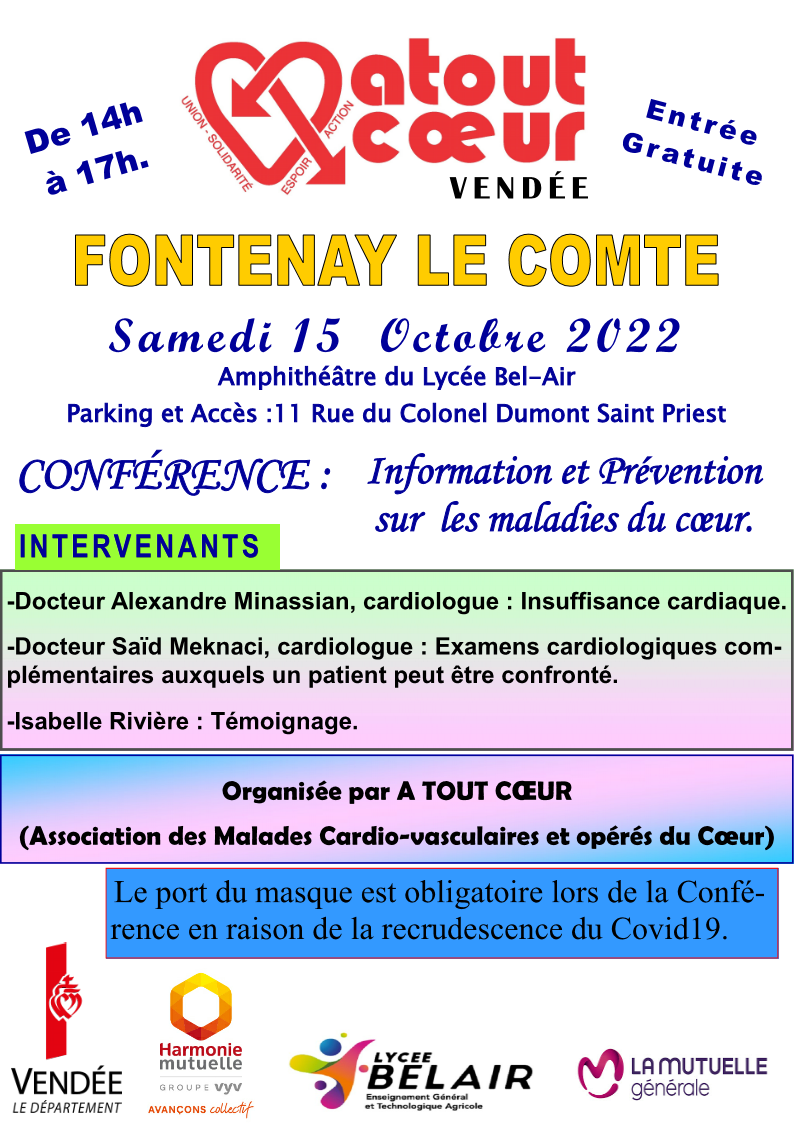 Affiche de la conference de fontenay et masque 1