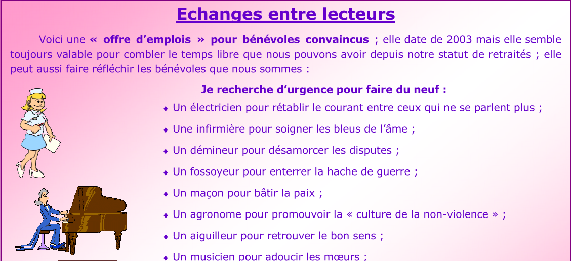 Courrier des Lecteurs