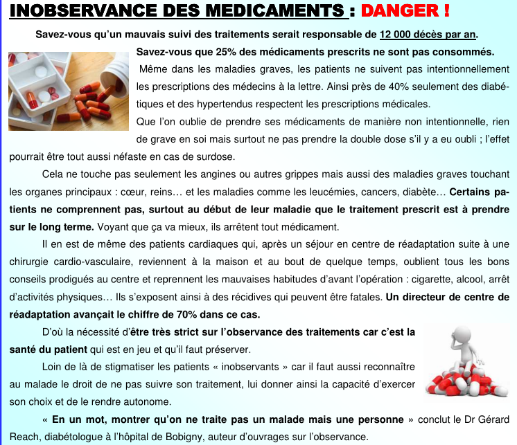 Inobservation des médicaments