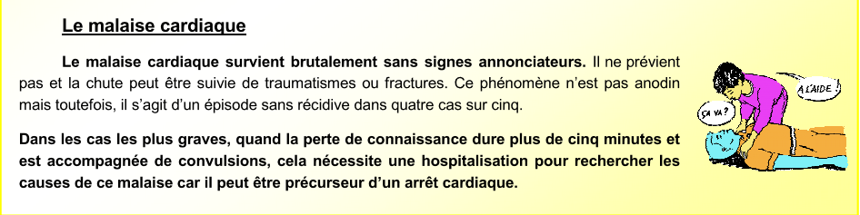 Le malaise cardiaque