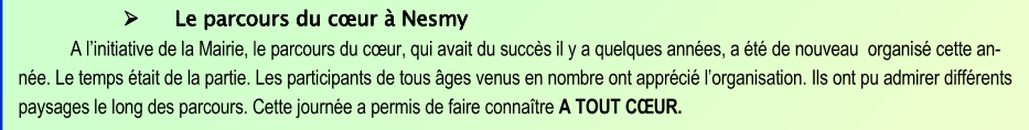 Le parcours du cœur à Nesmy