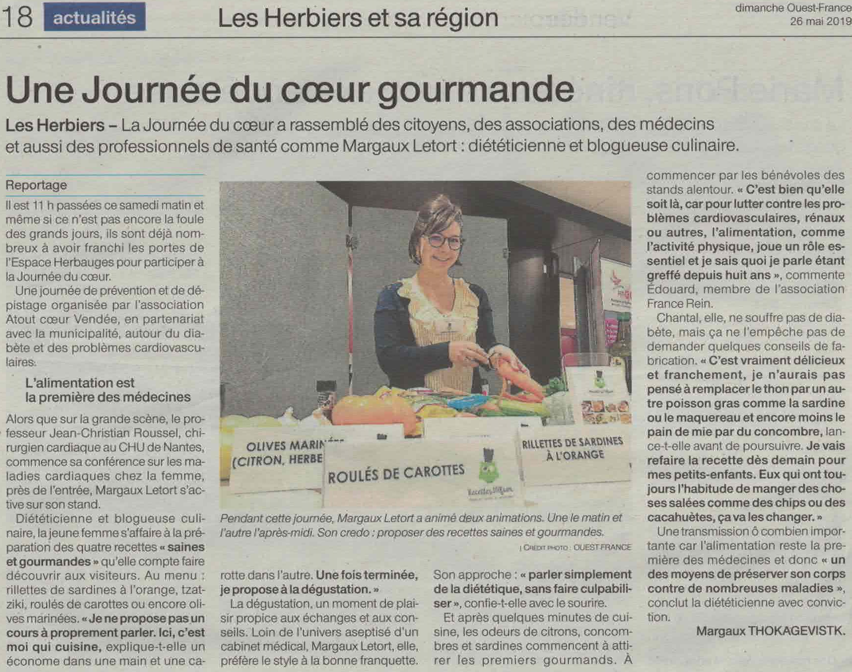 OUEST FRANCE du 26 mai 2019