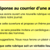 Réponse au courrier