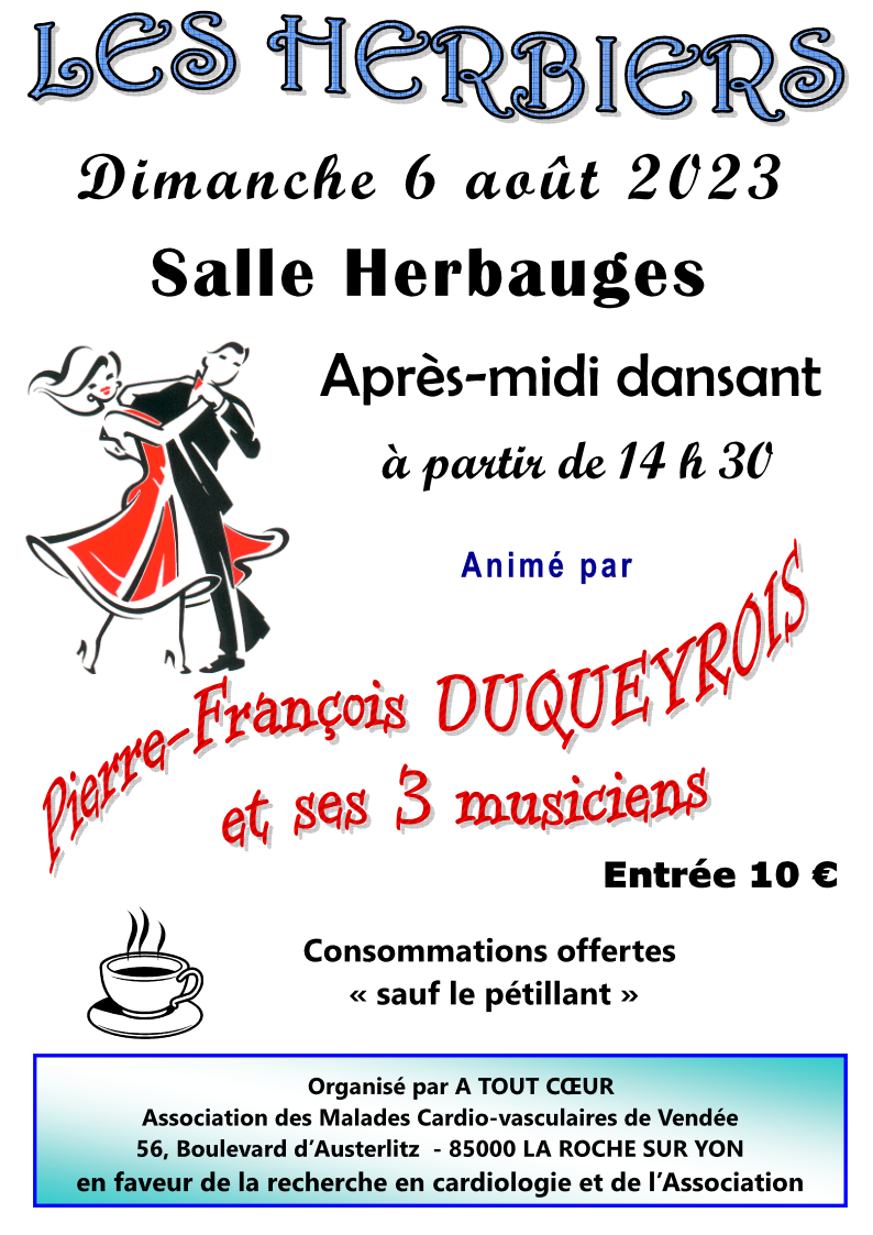 Affiche bal les herbiers du 06 08 23