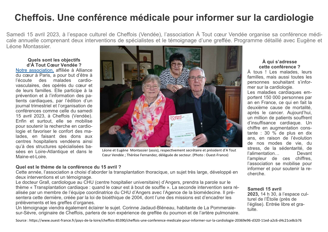 Cheffois conference medicale