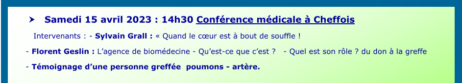 Conference cheffois